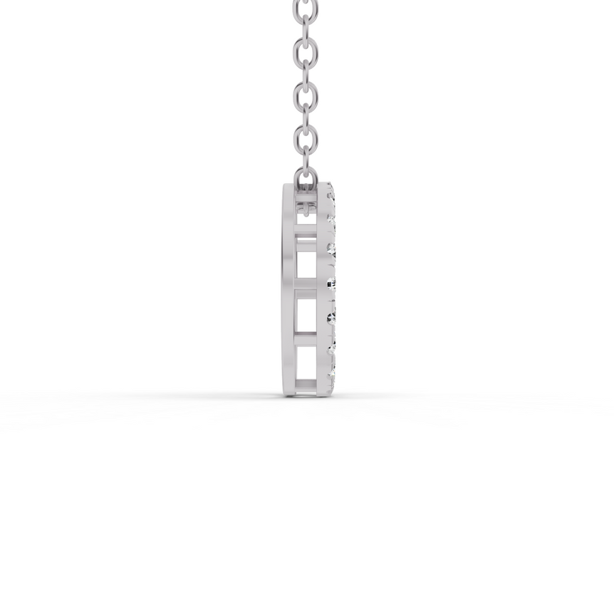 1.50 Ct. Tw. Lab Grown Diamond Basic Circle Pendant in 14K White Gold. Sample Image Final Product May Vary.