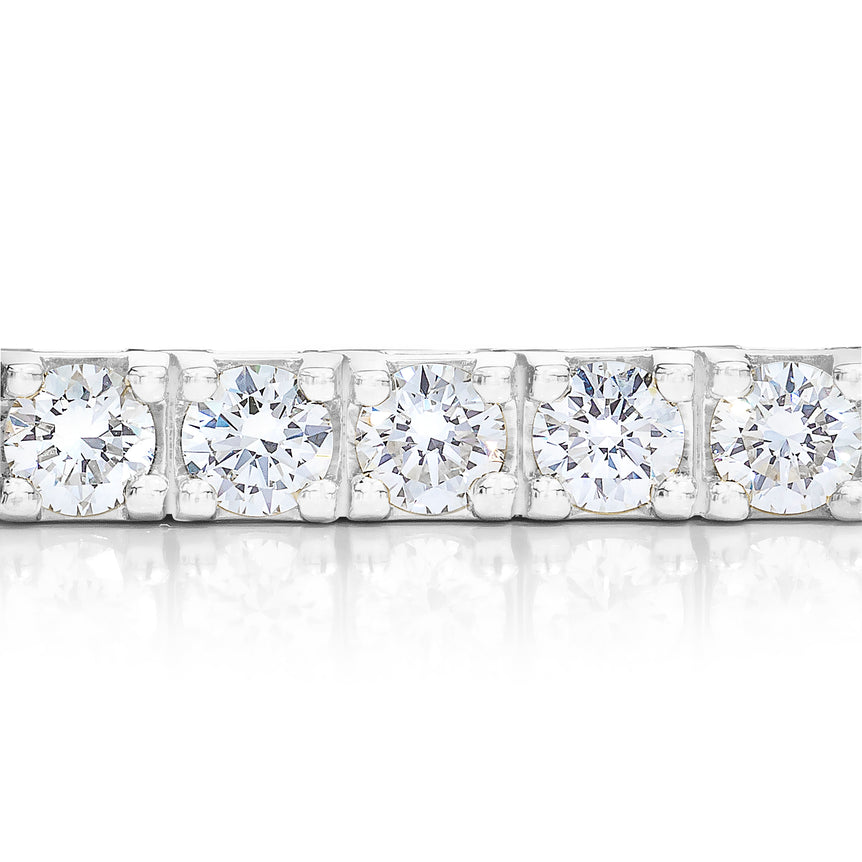 Diamond Tennis Bracelet 7" 14K White Gold. (7.00 Ct. Tw)