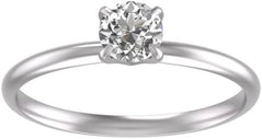 1.00 Ct Diamond Solitaire Engagement Ring 14K White/Yellow Gold. Clarity Grade I2-I3 And A Color Grade J-K.