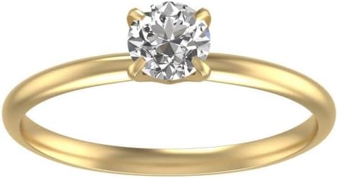 1.00 Ct Diamond Solitaire Engagement Ring 14K White/Yellow Gold. Clarity Grade I2-I3 And A Color Grade J-K.
