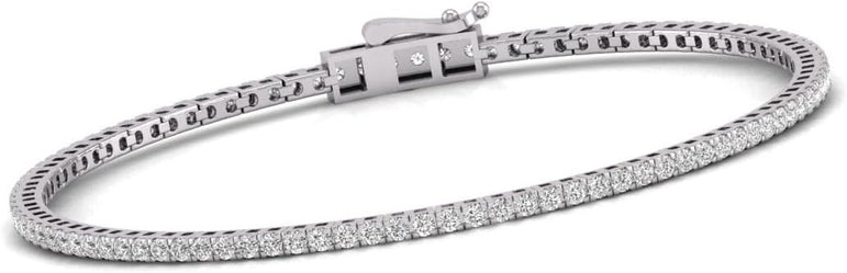 14K Gold Natural Diamond Tennis Bracelet. Clarity Grade I2-I3 and a Color Grade J-K.