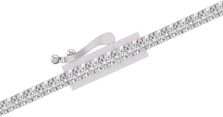 14K Gold Natural Diamond Tennis Bracelet. Clarity Grade I2-I3 and a Color Grade J-K.