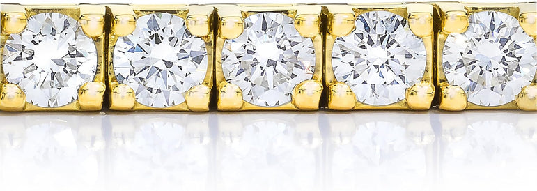 Diamond Tennis Bracelet 7" 18k Yellow Gold. (7.00 Ct. Tw)