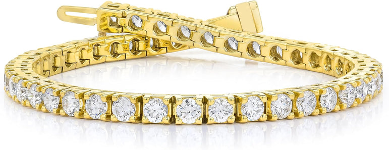 Diamond Tennis Bracelet 7" 18k Yellow Gold. (7.00 Ct. Tw)