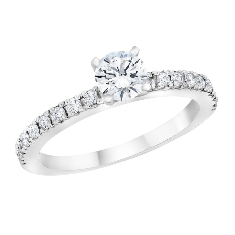 Platinum Engagement Ring Bridal Set. H-I, VS1-VS2 (1.13 Ct. Tw)